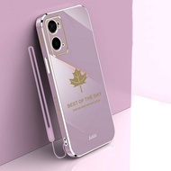 case maple oppo a76 a96 softcase silicon electro plating - ungu oppo a76