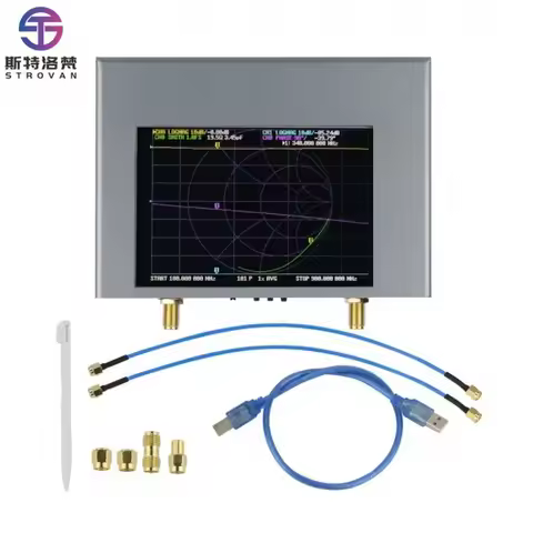 V2 Plus4 50KHz-4GHz Hardware Vector Network Analyzer 4\" TFT HF VHF UHF Antenna Analyzer for Test In
