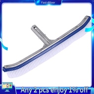 18 Inch Outdoor Pool Wall Brush Swimming Pool Cleaning Tool Aluminum Handle for Pond Spa  Pools Alga