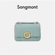 【ready stock】songmont Small size new cowhide crossbody chain soft mobile phone bag small square bag for women