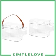 [ Handheld Hamster Cage Small Animal Carrying Cage for Bunny Mice Small Pets