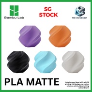 Bambu Lab PLA Matte Filaments for 3D Printers (P1S, X1C,H2D,A1 / Prusa MK3/4 / Creality)