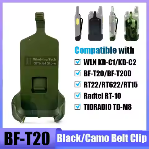 1/2/5/10PCS BF-T20 Walkie Talkie Belt Clip Replacement Camo Black For KD-C2 KD-C1 BF-T20D Zastone X6