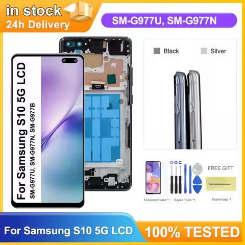 100% Tested For Samsung S10 5G G977B G977U G977N LCD Display Touch Screen Digitizer Assembly For Sam
