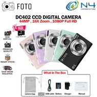FOTO DC402 CCD Digital Camera  FHD 2.7K 48MP, 2.8 Inch LCD Camera with Auto Focus 16X D Zoom (With 3