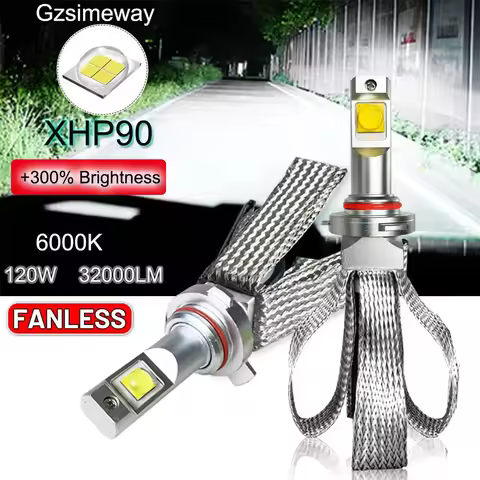 2PCS Led Headlight Bulbs H7 H4 D2H 3000K 4300K HB3 HB4 HIR2 H11 H8 LED Car Headlamp Light XHP90 Chip