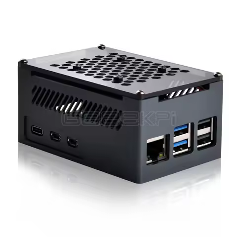 GeeekPi Raspberry Pi 5 Case with heatsink Raspberry Pi 5 Aluminum with Fan and Copper heatsink Pack