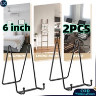 2Pcs Metal Photo Display Stand Elegant Easel Heavy Duty Picture FrameHolder for TabletopBooksPlates