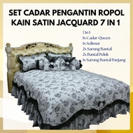 PCDECOR SET CADAR PENGANTIN SATIN QUEEN 7 IN 1🔥HOT SALE CADAR ROPOL LACE TUNANG KAHWIN NIKAH HIASAN 