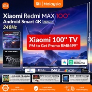 Xiaomi Redmi MAX TV 85" | 98" | 100" inch 4K UHD Android Smart Gaming 240Hz MEMC 4ms TV MEMC HDMI 2.