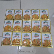 My village marinated tempeh, fish, chicken