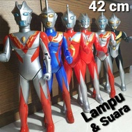 Mainan robot Ultraman nyala dan bersuara & lampu dyna juctice xenon nice
