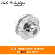 Timing Pulley GT2-6mm 36 Teeth Bore 10mm for 6mm GT2 Belt