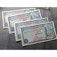 Malaysia 3rd Series Satu Ringgit Banknote $1 1 Ringgit.