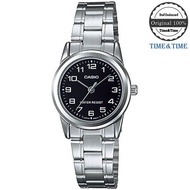 Time&amp;Time CASIO Standard นาฬิกาข้อมือผู้หญิง สายสแตนเลส รุ่น LTP-V001D, LTP-V001D-1BUDF, LTP-V001D-7BUDF