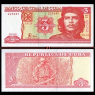 Cuban 3 Pesos Banknotes Chegvara Commemorative Banknotes Characters American Coins Fidelity Banknote