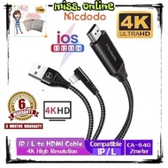 Mcdodo CA-640 Compatible for iPhone To HDMI 4K Audio Cable to HDMI Thunderbolt 3 for IPhone Adapter