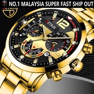 SP 【Ready Stock】Men Waterproof Deyros Sports Watch Calendar Quartz Watch For Male