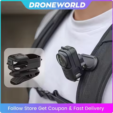360° Adjustable Rotation Upgraded Backpack Clip for DJI OSMO Nano Quick-Release Bracket Vlog Clip Mo