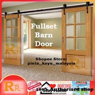 < 67" x 83" Barn Door Sliding> RRB-6G1P Full Solid Timber Door | pintu kayu | Malaysia Door | Pintu 