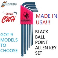 BONDHUS BLACK BALL POINT HEX ALLEN KEY SET L-WRENCH HEXAGON DRIVER BLACK HARDWARE BLACKHOME CWH TOOL