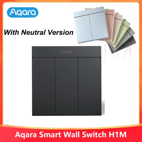 Aqara H1M Smart Wall Switch Neutral MARS-Tech 6 Colors Wireless Key Light Switch Zigbee 3.0 Multiple