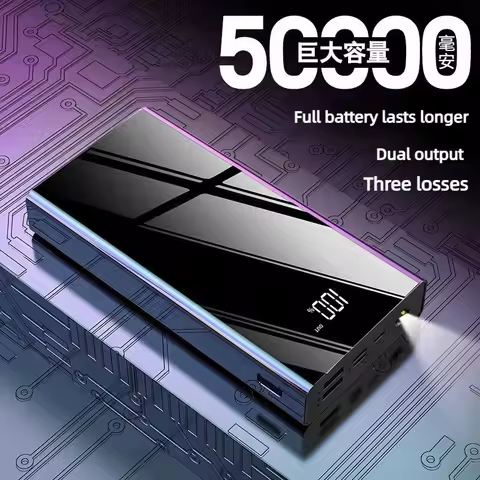 Power Bank 50000mAh Portable Fast Charging Poverbank Mobile Phone External Battery Charger Powerbank