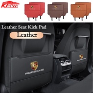 Car Leather Seat Back Kick Pad Anti Scratch Mat For Porsche Carrera gts turbo macan Cayenne Cayman 7