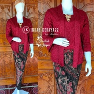 Indah Kebaya22 - New Kutu Kebaya Suit Brocade Modern Kebaya For Women Elegant Invitation Kartini Graduation Dress Set