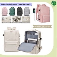 ⚡️SG Stock⚡️ 32L Travel Backpack Waterproof Cabin Size With Shoe Compartment Travel Laptop