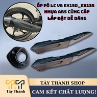 ốp pô LC V6 ốp pô ex 150 lắp cho các dòng ex 135 150 pô lc chất liệu nhựa abs chắc chắn