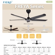 FIERO FREYA 48"/56" (1BOX/2UNIT) DC MOTOR CEILING FAN 5 BLADE REMOTE CONTROL 12 SPEED