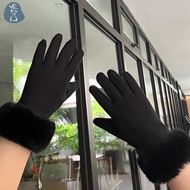 [PANDAB] Winter Mouth Full Finger Touch Screen Plus Velvet Warm Gloves For Women JOO