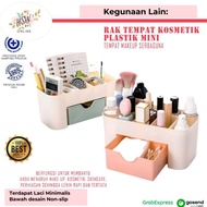 Rak Kosmetik Make Up Plastik Laci Tempat Penyimpanan Organizer 6 Sekat Serbaguna Alat Perlengkapan M