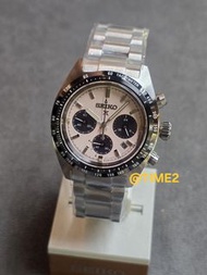 優惠價  歡迎查問  Seiko Prospex Speedtimer  SSC963P1  SSC963  salmon pink  熊貓  Panda  Solar 太陽能  藍寶石水晶鏡面  1