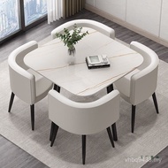 Small Combination of Sales Office Simple Online Negotiation 4 People Meeting Guests Dining Table Boa