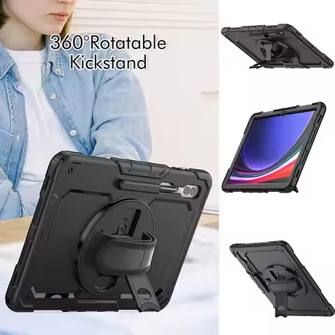 Case For Samsung Galaxy Tab S9 S8 Ultra 14.6 inch X910 X916B Tablet Case Kickstand Shoulder Strap Pe