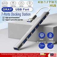 (🚚MY Stock🚚) Type C USB Hub High Speed USB C 3.0 3.1 With 4/7 Ports Multi Splitter Adapter OTG For L