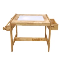 Bàn giác quan sensory Sensory table Bàn ghế tăng giảm độ cao bàn ghế gỗ tự nhiên cho bé cao cấp Uy D