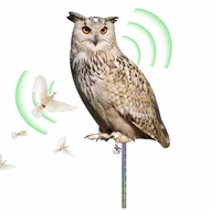 Outdoor Bird Scarer Plastic Owl Scarecrow Rotating Head Owl Prowler Decoy Garden Décor & Ornaments