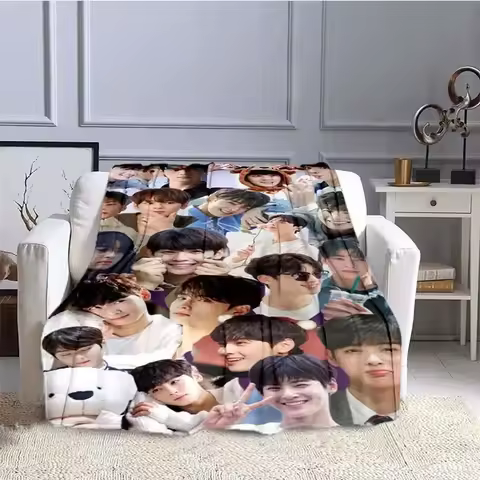 True Beauty Series Hwang in Youp Cha EunWoo Flannel Blanket Star Art Warm Throw Blanket for Bed Bedr