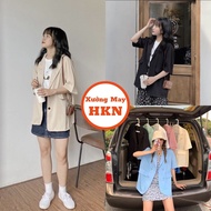 Korean Style Short Sleeve Women Blazer 3 Colors Code 519 HKN Garment Factory