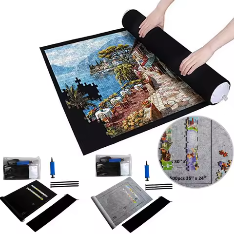 Puzzles Pad Jigsaw Roll Felt Mat Playmat Puzzles Blanket For Up To 1500 Pcs Puzzle Accessories New P