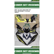 Rapido Cover Set Y15ZR V1/V2 MX-King Black（Sticker Tanam）