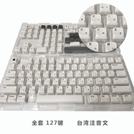 Apple Style Mechanical Keyboard Keycaps PBT Heat Sublimation Full Set 127 Keys High Profile Russian 