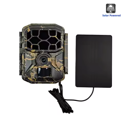 Wifi IP66 Outdoor 8K 60MP Trail Camera Wildlife Night Vision PIR Motion Solar Panel Camera with 7800