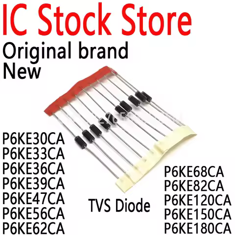 50PCS TVS Diode P6KE30CA P6KE33CA P6KE36CA P6KE39CA P6KE47CA P6KE56CA P6KE62CA P6KE68CA P6KE82CA P6K