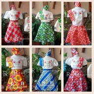 KIMONA at SAYA for KIDS 🌟 4-in-1 Traditional Filipiniana Set 🌸 Floral & Checkered Patadyong Dress ⭐ 