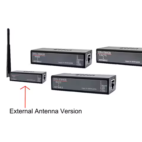 Elfin-EW4XB Serial Port RS232 / RS485 / TTL to WiFi Bluetooth-Compatible Device Server Converter Sup