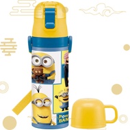 【Direct from Japan】Skater Kids Water Bottle 2WAY 470ml Direct Drink 430ml Minions Stainless Steel